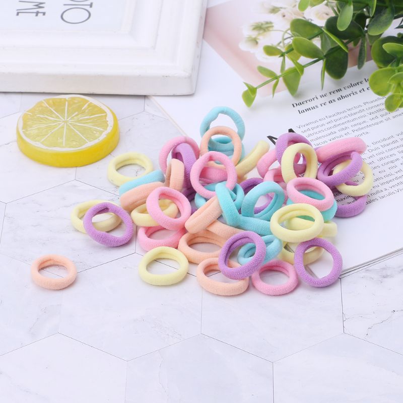 Lot 100 Pcs Kids Elastic Hair Bands Girls Children Rope Accessories Ponytail Holder Scrunchy Headbands Rubber Band Gum