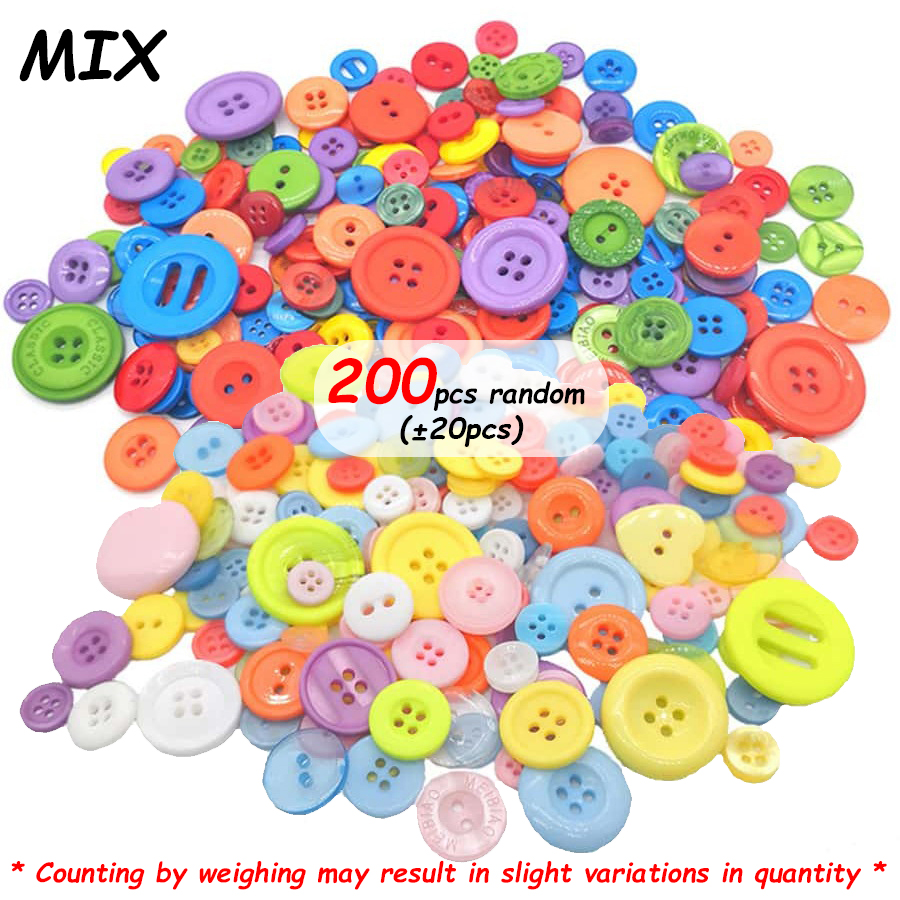 100 Uds. Botón redondo de plástico de Color 0,7-2,5 cm tamaños surtidos para manualidades DIY proyectos de costura accesorios de costura para el hogar: Níquel negro