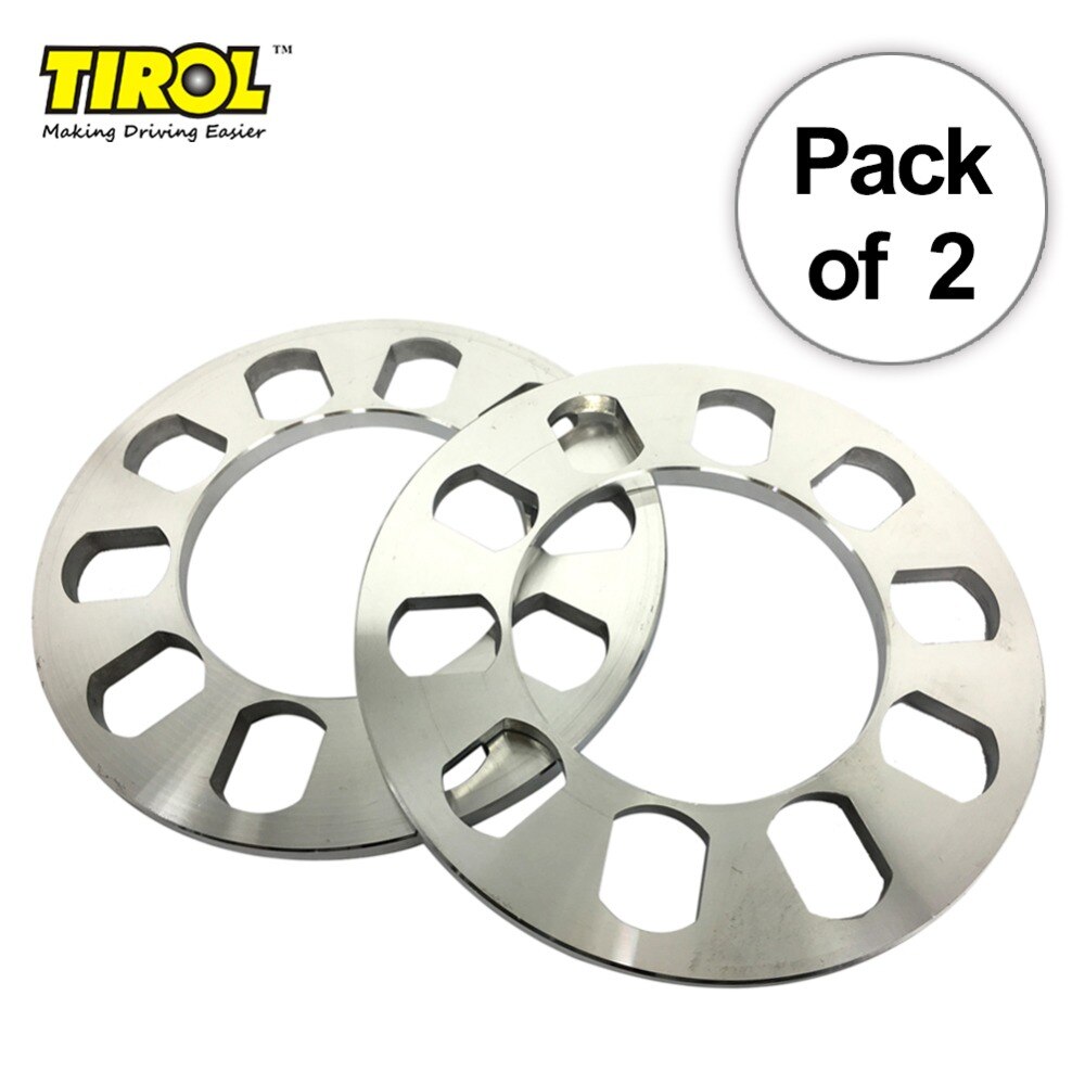 TIROL Universal Wheel Spacer 5 hole Disc brake spacer kit 8mm thick wheel spacer 2PCS T12849GLa