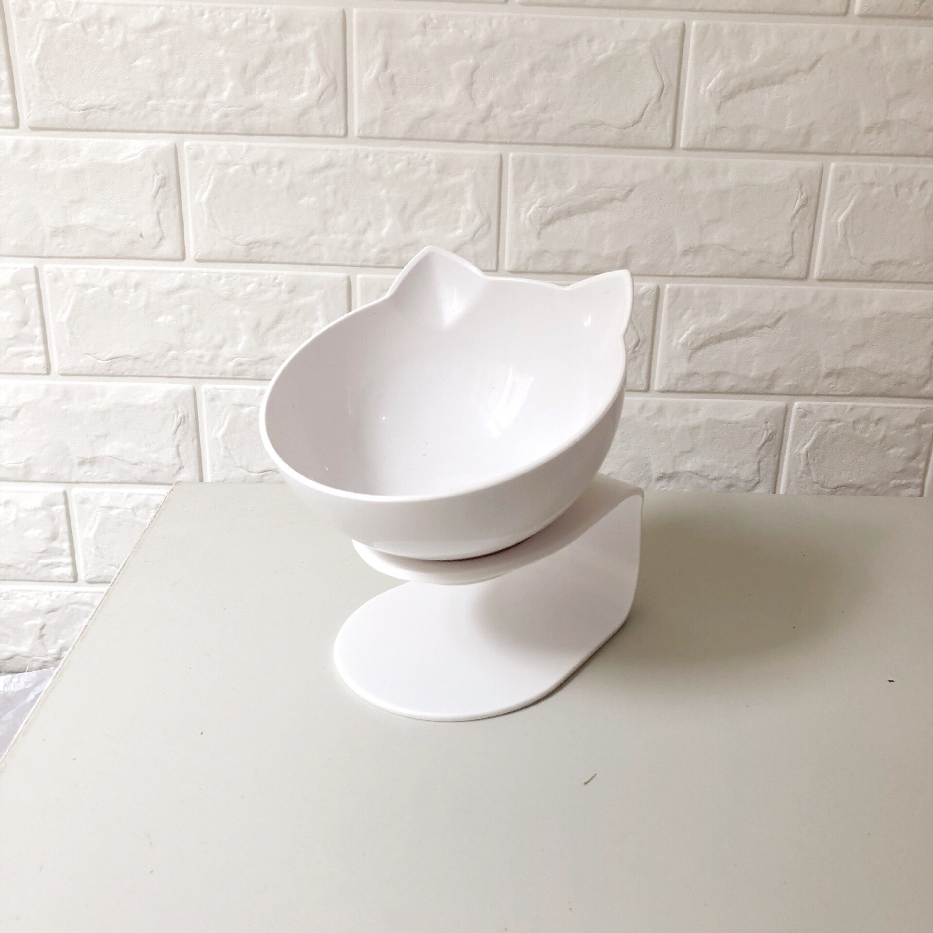 Comederos para perros, cuenco de alimentación para gatos, suministros para mascotas, cuencos para gatos con soporte elevado, cuencos de agua y comida para mascotas: White singel