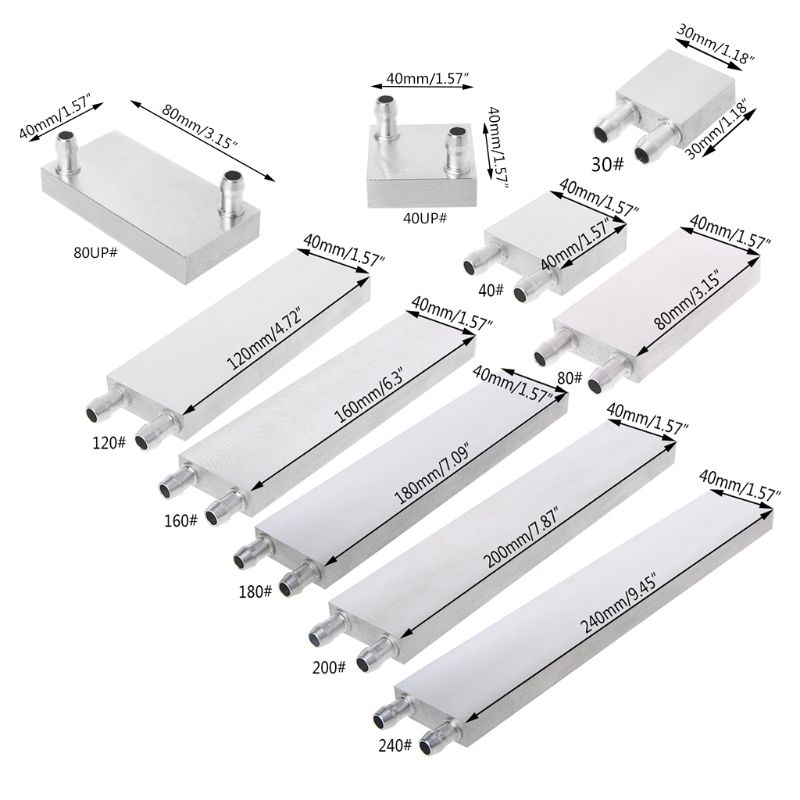30*30mm Primäbetreffend Aluminium Wasser Kühlung Block Kühlkörper System Für PC Laptop CPU T3LB