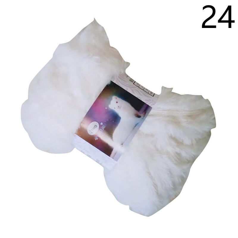 Fil de fausse fourrure en laine de cachemire, 50 g/rouleau, pour tricot à la main, Crochet, pull, fil pour vêtements de bébé, écharpe, fil de vison pelucheux: 24