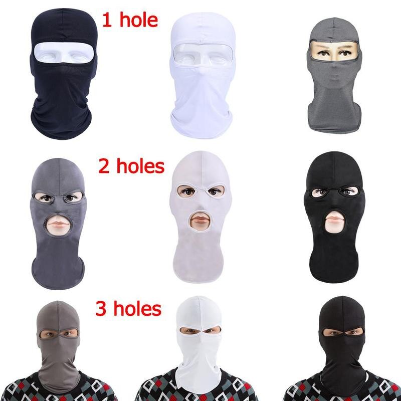 Máscara protectora para el sol para deportes al aire libre, mascarilla para motocicleta con doble juego CS, ventilación a prueba de polvo para cabeza de acción, agujero de una guerra B9L0