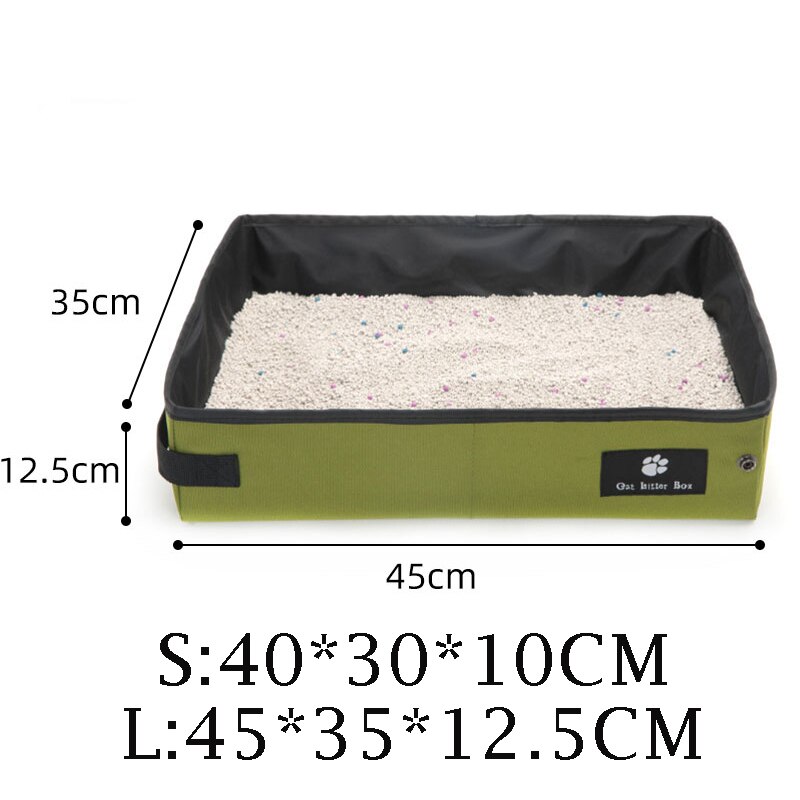 Vovopet Portable Waterproof Cat Litter Cats Litter Box Foldable Outdoor Travel Puppy Cat Training Litter Boxs Pee Pad Tray Clean