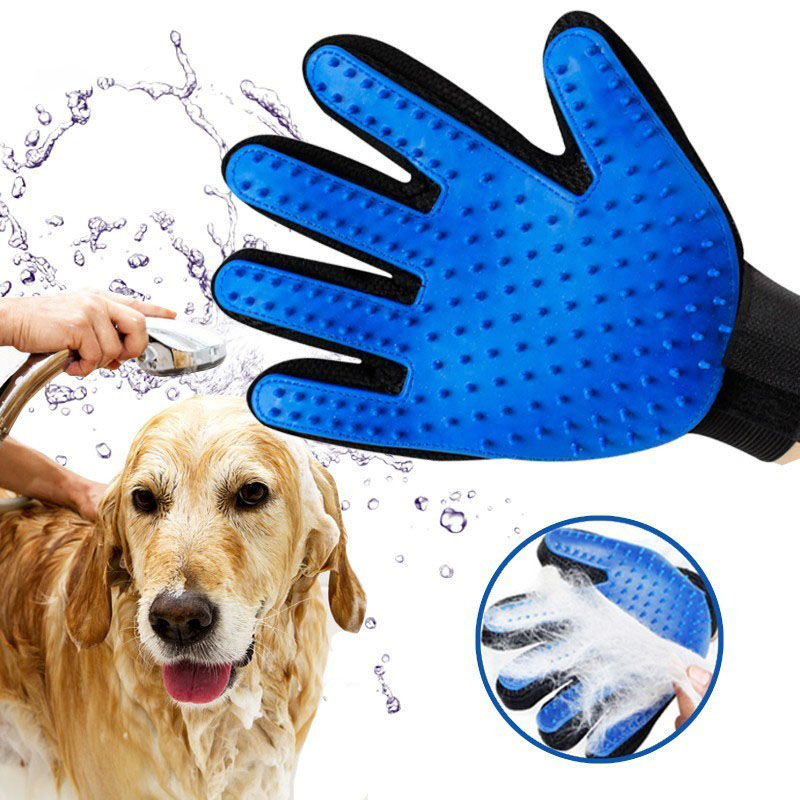 1 pc silikone kæledyr børste handske deshedding blid effektiv pleje katte handske leverer kæledyr handske hund tilbehør tilbehør