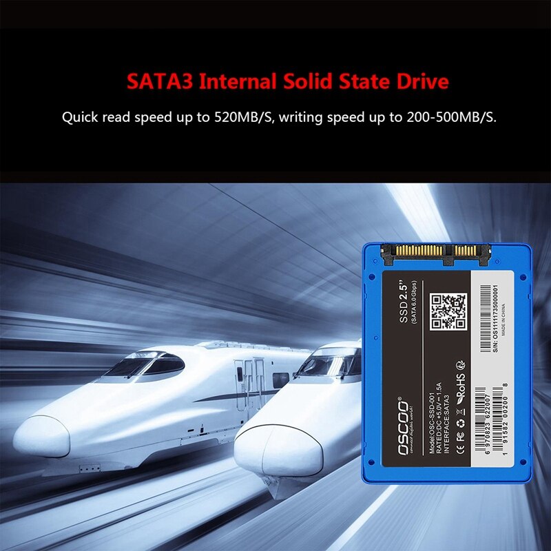 Oscoo Ssd Sata Iii 6 Sata3 Gb/S 2.5 polegada 120G Drive de Estado Sólido Interno Ssd para Pc Laptop Desktop