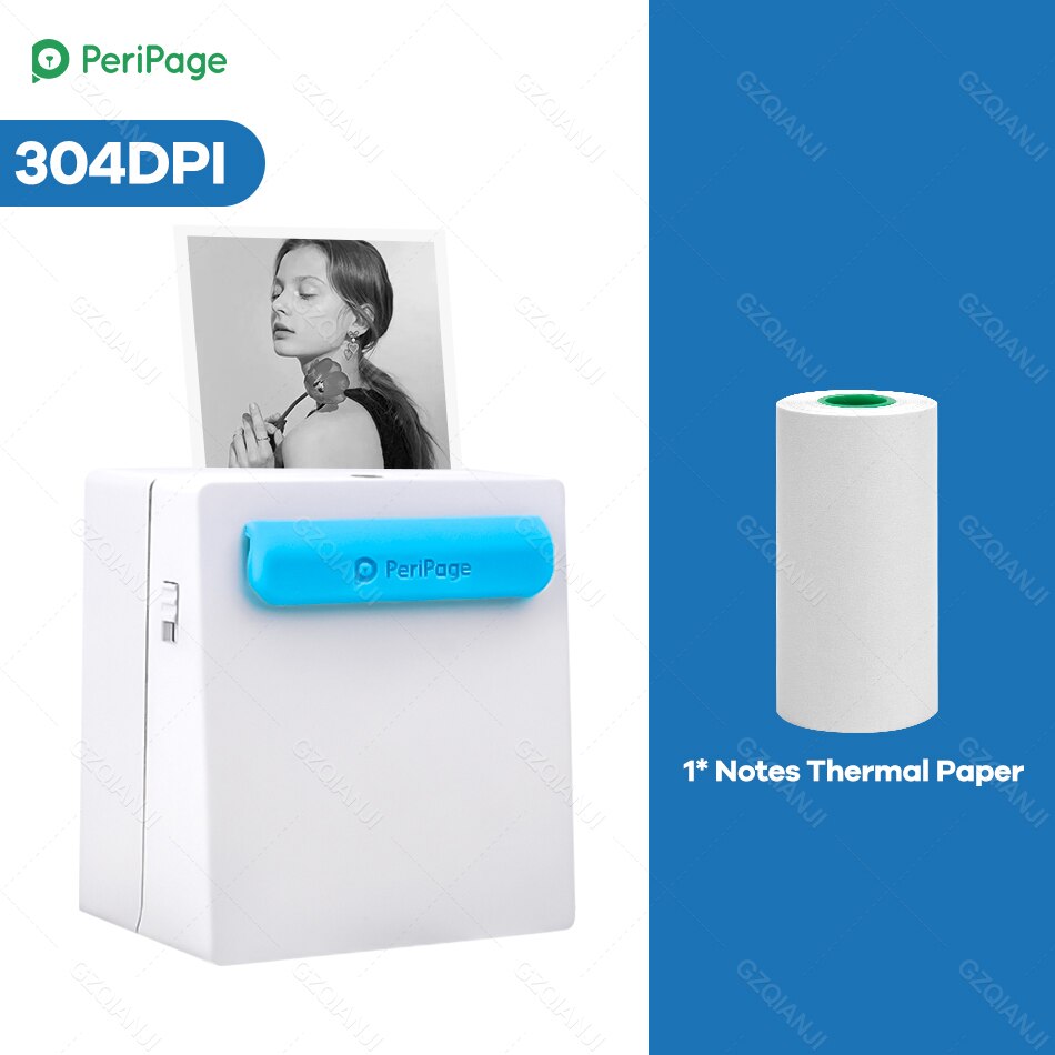 Peripage Mini Pocket Printer Draadloze Thermische Photo Printer Labels Android Iphone Kids A8 Navidad Regalos Impresora: Blue Printer