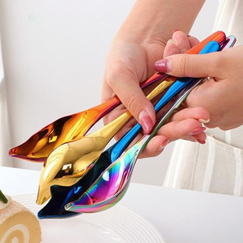 Stainless Steel Long Handle Duck Mouth Sauce Spoon Scoop Tableware Cooking Tool Coffee Spoon Chef Mini Cake Decoration Pencil