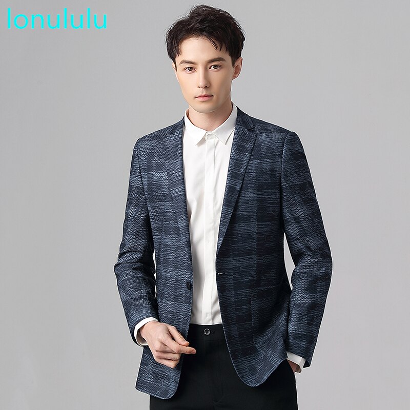 Men's business leisure bright silk suit coat men's spring and summer Korean version exquisite British suit trend