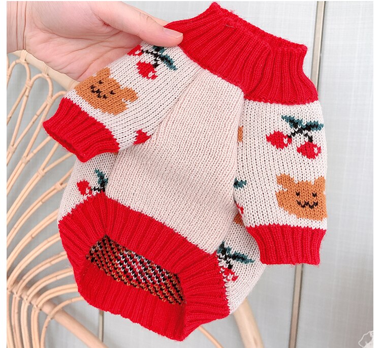 Christmas Dog Clothes Cat Sweater Coat Winter Dog Costume Outfit Garment Dachshund Poodle Pomeranian Bichon Schnauzer Clothing