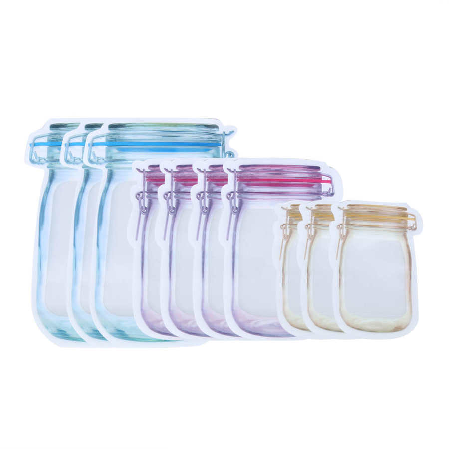 Baby Food Storage Bags Sealing Zipper Bag Reusable Portable Food Saver Storage Bags Snack Zip Lock Bags: 3