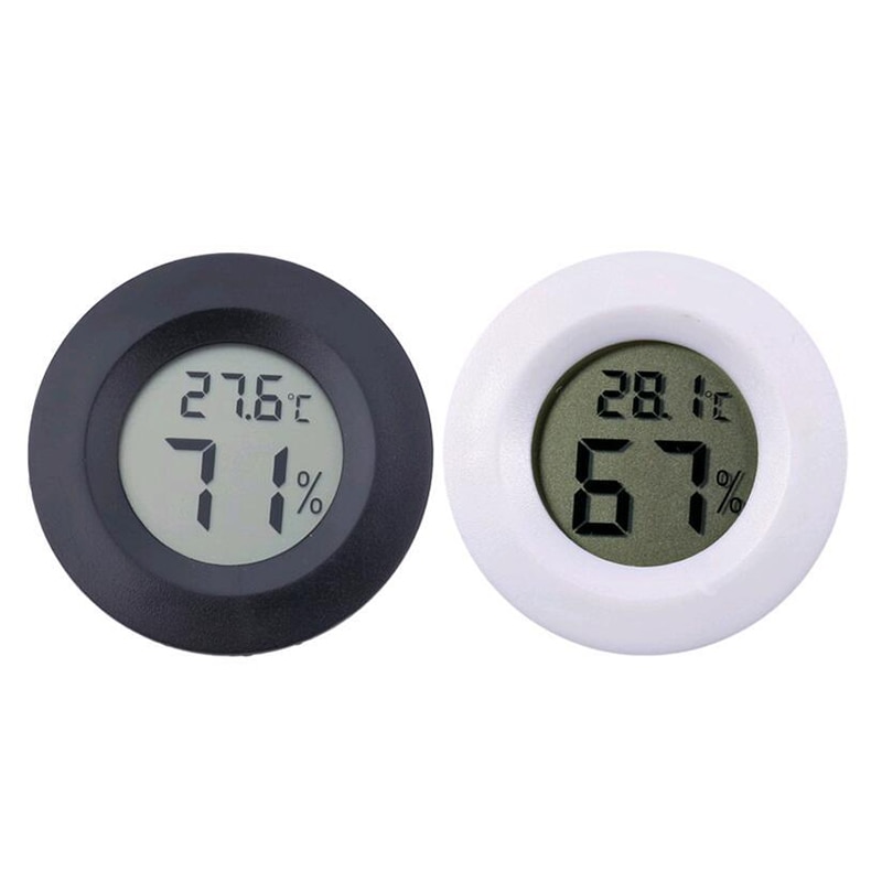 Mini Portable LCD Hygrometer Monitor Outdoor Home Temperature Travel Humidity Round Digital Thermometer People Pet Test
