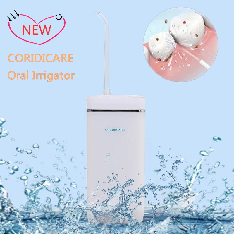 CORIDICARE M6 Mini Portable Oral Irrigator Dental Irrigator Teeth Water Tooth Cleaner Flosser Bucal Waterpulse 130ML