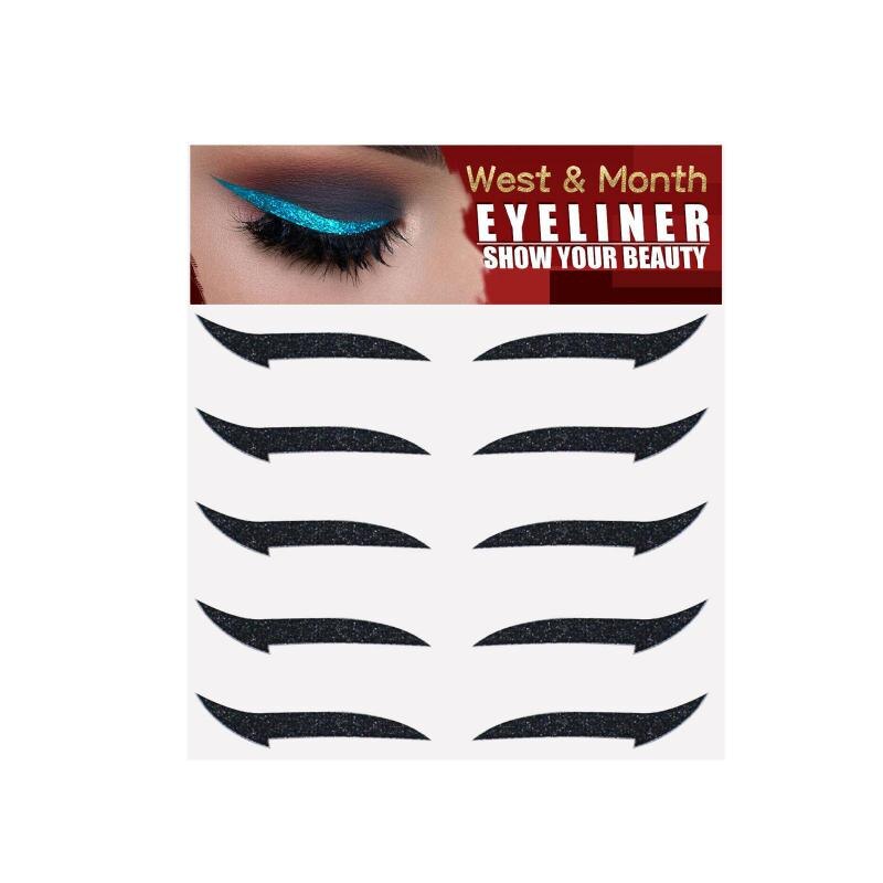 Tampon de maquillage , 1 paire, pour Eye-Liner, Style aile, pochoir d&#39;estampage: 03
