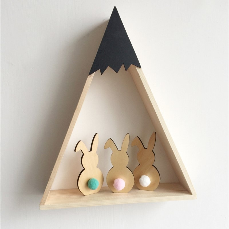 Ins Nordic Stil Holz Kaninchen Ornamente Kinderzimmer Dekoration Holz Handwerk Kinder Sichere Natürliche Spielzeug Fotografie Requisiten