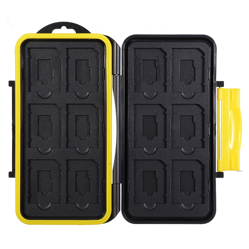 For Micro SD/TF Store Cards Storage Case Holder 12TF12SD Protective Box 15.3X9X2CM Waterproof ABS Shell Pohiks