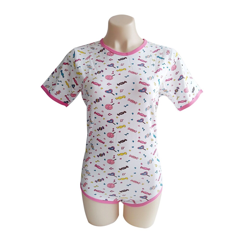 Pelele con impresión de imagen de azúcar para bebé adulto, Pelele con entrepierna ABDL, pelele para bebé adulto, pelele para mujer para acoplador
