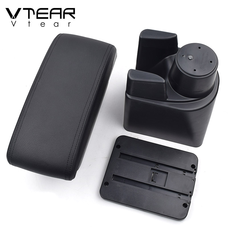 Vtear para Toyota Etios liva Reposabrazos de coche Reposabrazos de cuero estilismo caja de almacenamiento accesorios de consola central decoración interior auto