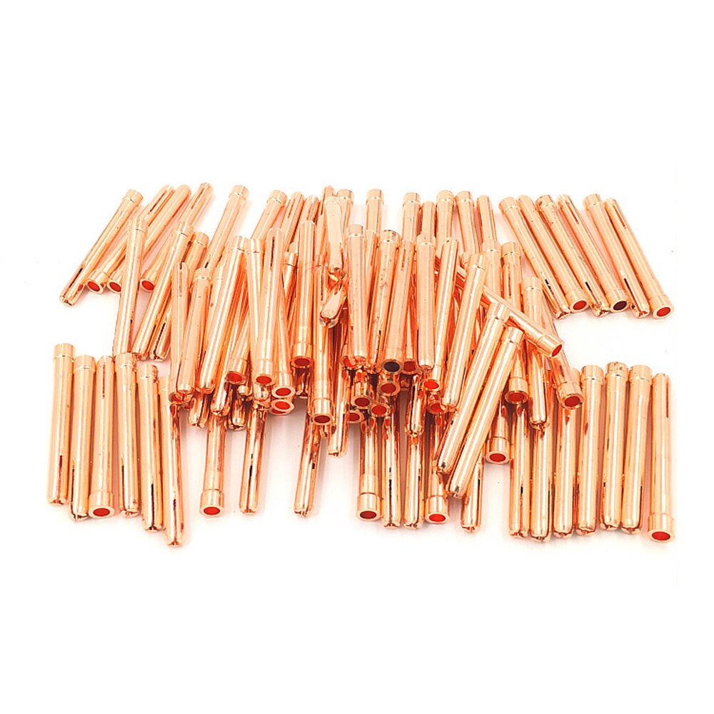 Welding TIG Torch Parts Long Collet Tips 1.0 1.6 2.4 3.2mm TIG Tungsten Electrode Collet For WP17 18 26 Tig Torch Consumable