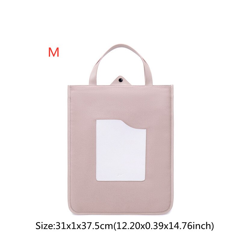 Moda teczki duża pojemność torba na laptopa dokument podróży Ipad Notebook organizator etui Tablet przechowywania ochrony torebka: Light Pink M