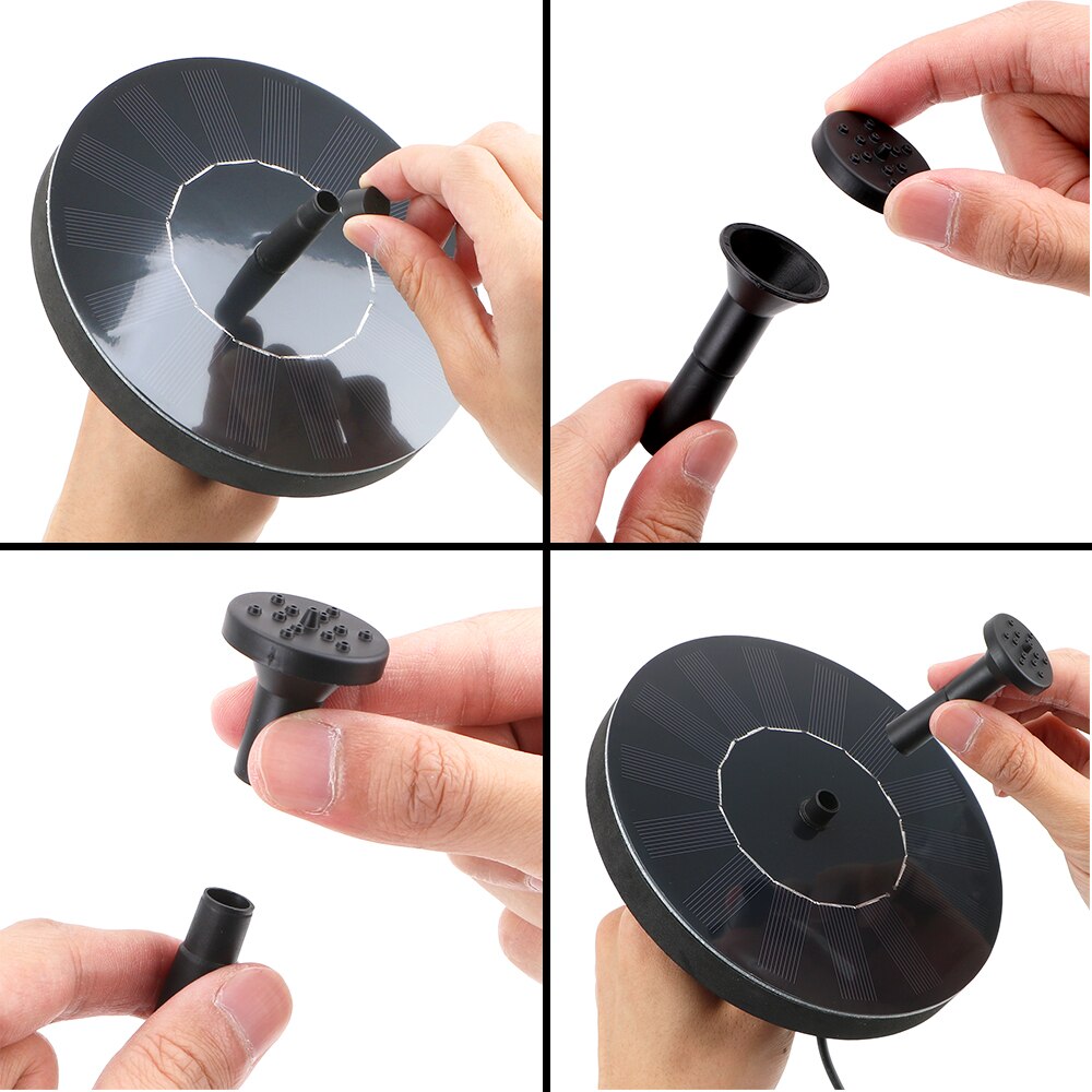 Mini Garden Patio Decor Fountain Floating Fountain Solar Fountain for Garden Pool Pond Solar Panel