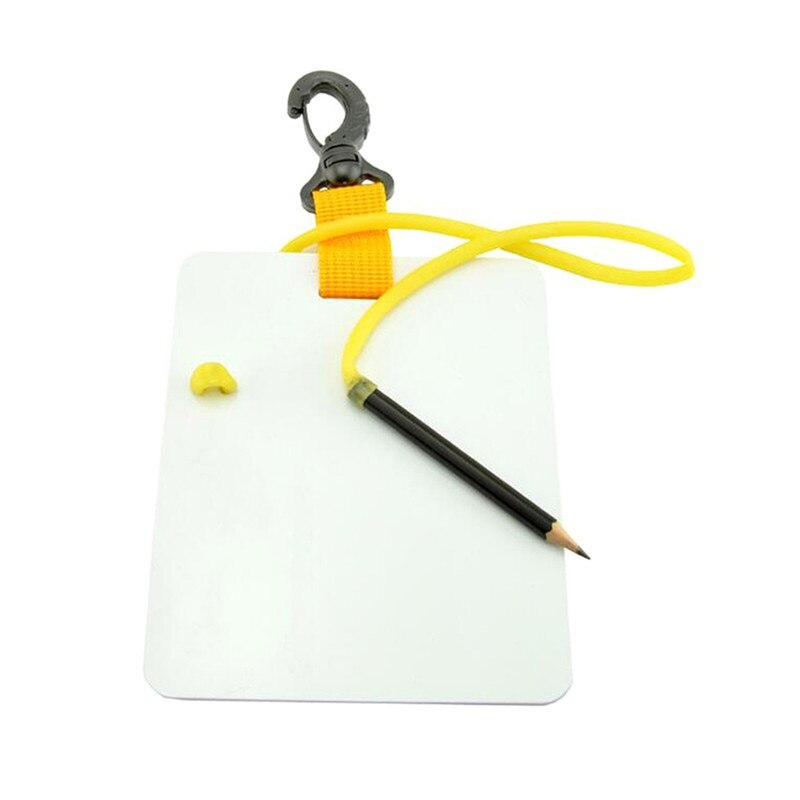 Pizarra para escribir bajo el agua y bucear, tablero de engranajes con clip giratorio y lápiz para deportes acuáticos, accesorios para piscinas y buceo