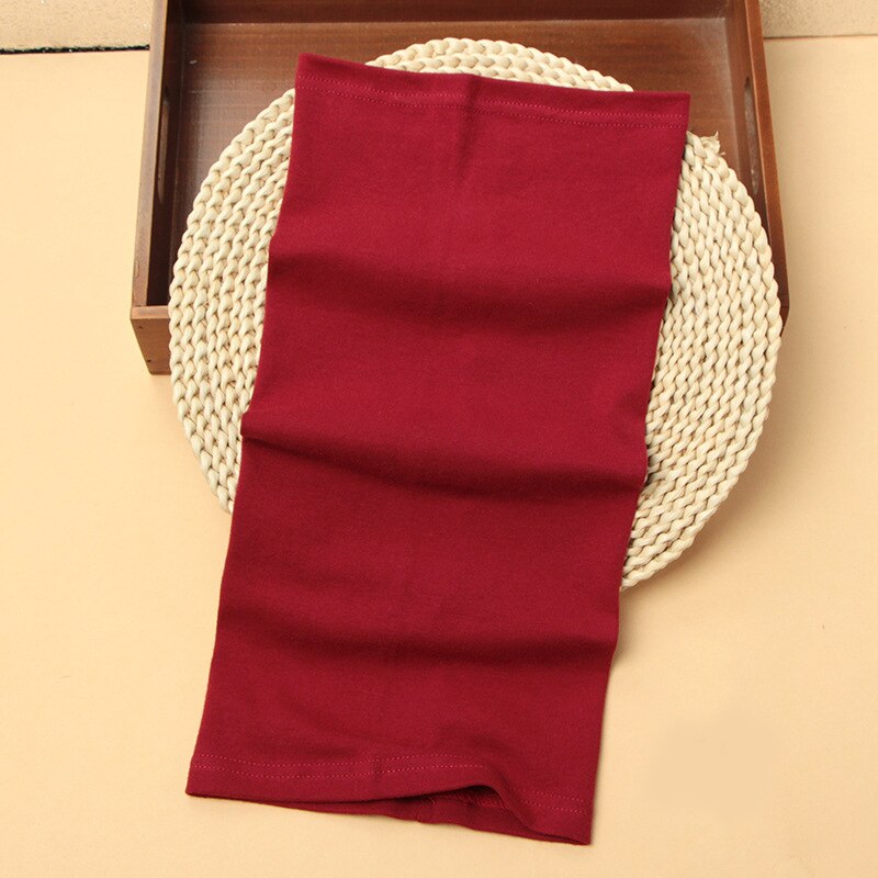 autumn and winter cotton children's collar warm and cold-proof collar solid color baby scarf for boys and girls A86: wine red