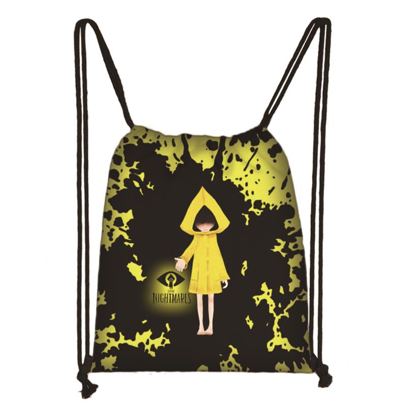 Game Little Nightmares 2 Drawstring Bag Student Schoolbag Cool Backpack Teenager Travel Bag Women Men Bookbag Casual Bags: 007