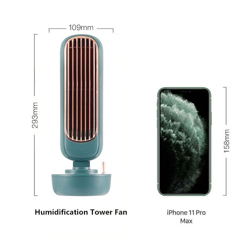Mini bærbar klimaanlæg multifunktions luftfugter purifier usb desktop luftkølerventilator med vandtank hjem