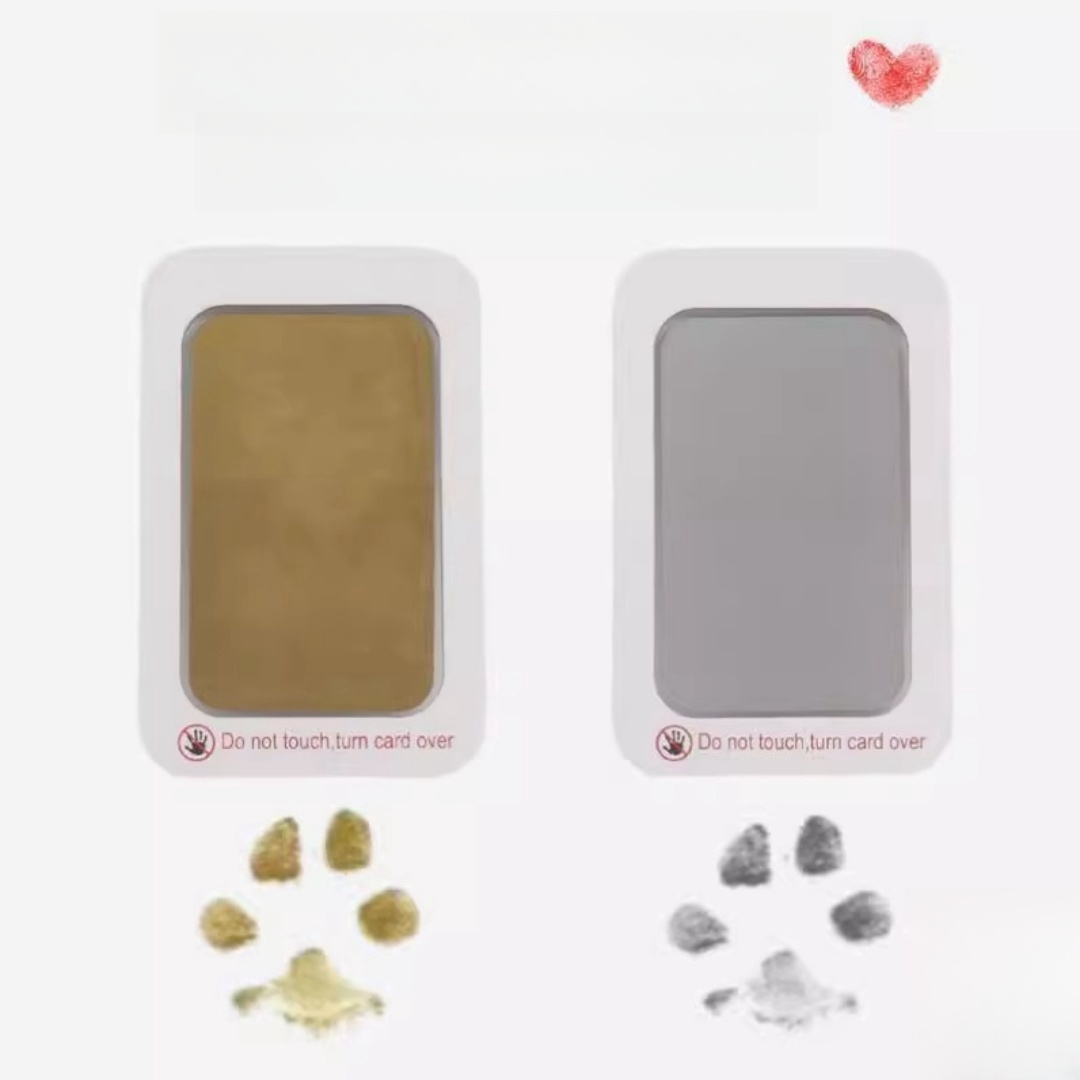 Kit de almohadillas de tinta, almohadilla de huellas y huellas sin tinta sin desorden con tarjetas de impresión, adecuada para bebés y mascotas, recuerdo perfecto