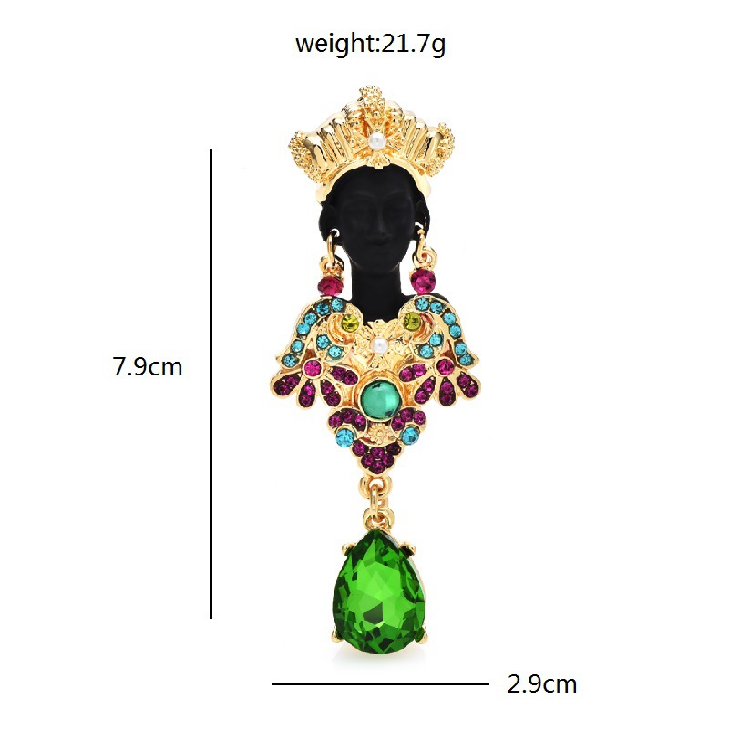 spille creativo per accessori da capo di carattere con spilla da uomo nero con nappa di perle: Oro antico placcato