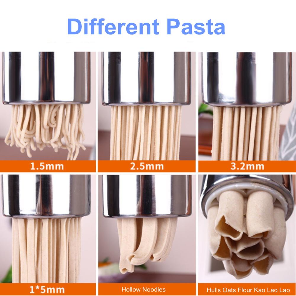 7 Mold Stainless Steel Fresh Pasta Manual Noodle Maker Press Kitchen