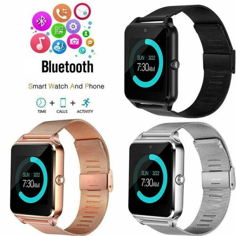 Rvs Bluetooth Smart Horloge Z60 Smartwatch voor Samsung iphone Android