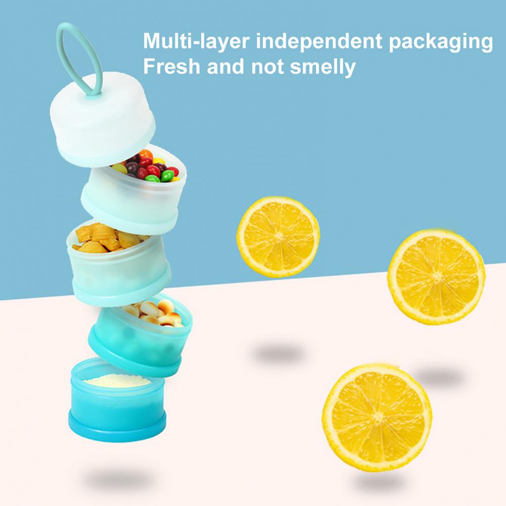 Baby Food Dispenser Multiple Layers Waterproof Detachable Food Storage Opening Cereal Infant Snack Container for Home Use
