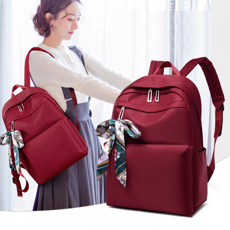 Sturen Zijden Sjaal Mode Nylon Vrouwen Rugzak Duurzame Stof Rugzakken Mooie Stijl Meisjes School Reizen Rugzak