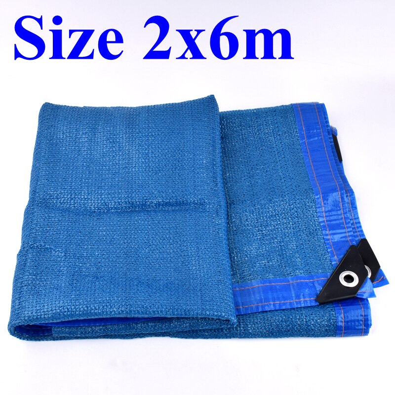 Filet d'ombrage HDPE Anti-UV bleu 8 broches, abri pour plantes succulentes, auvent d'extérieur, couverture de piscine, voile d'ombrage: 2x6m