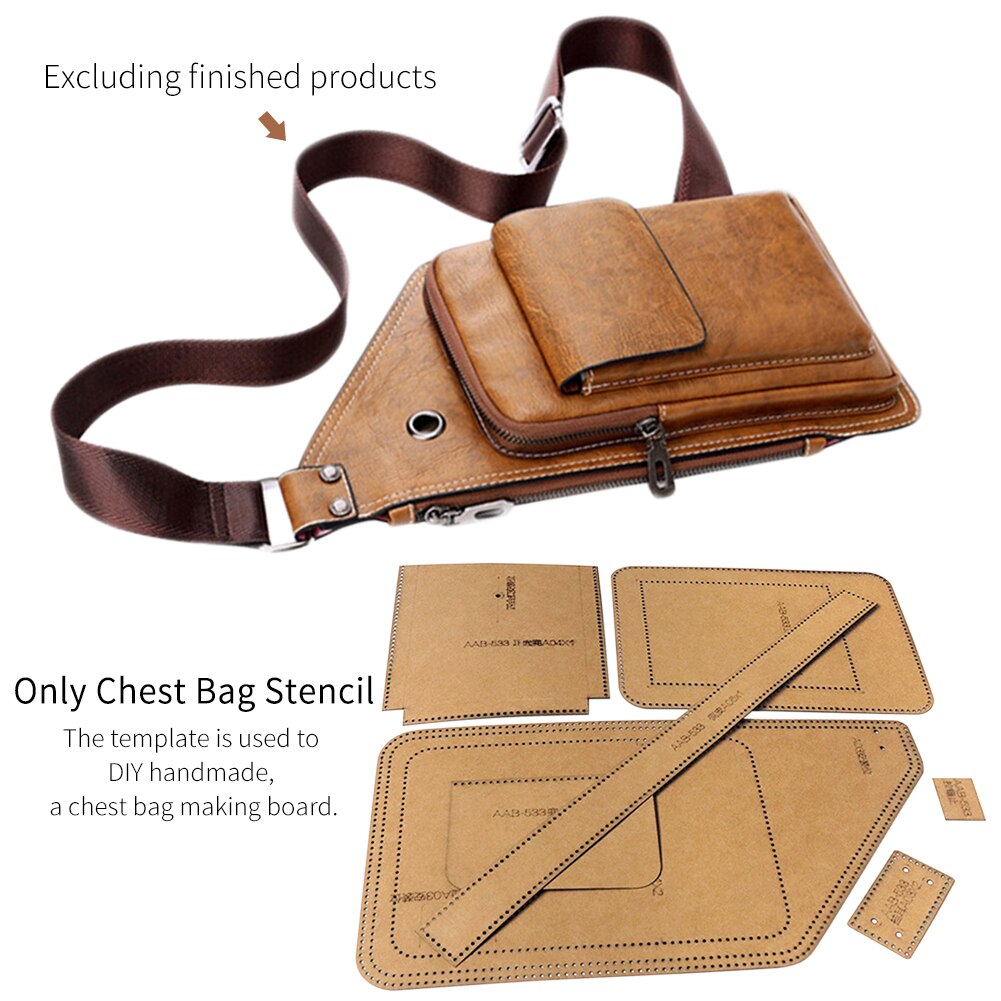 Reusable DIY Handmade Hard Solid Accurate Paperboard Sewing Pattern Chest Bag Stencil Easy Use Craft Supply