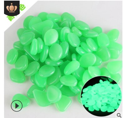 50 Stuks Lichtgevende Stenen Pebbles Rocks Glow Stenen Glow In The Dark Tuin, voor Aquarium Fish Tank Loopbruggen Tuinpad Patio Gazon: green