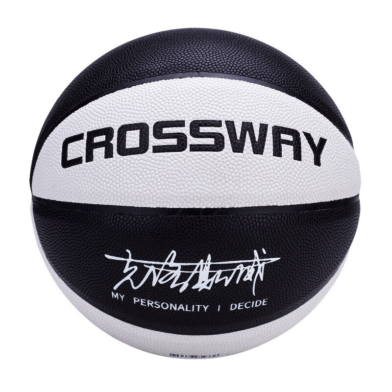 NEUE KREUZUNG Basketball Ball Größe 7/6/5 PU Leder Spiel Training Männer Frauen Basketball Bncesto: Black White Size 4