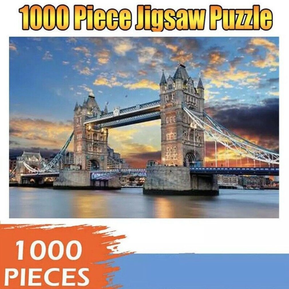 1000 Pieces Of Oil Painting Adult Intellectual Puzzle Toy Learning Education: Tower Bridge