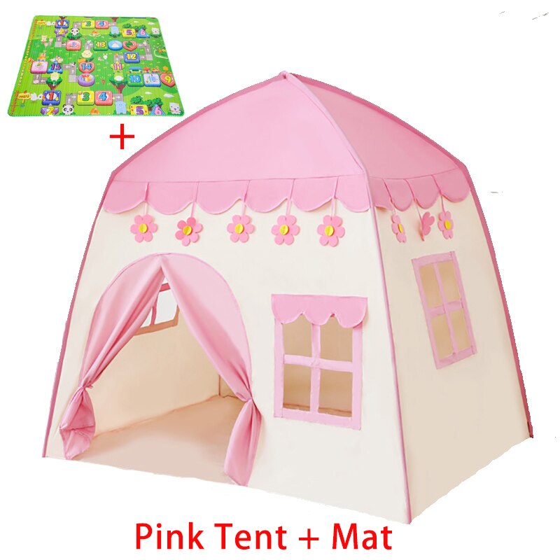 Giocare Tenda Per I Bambini Tenda dei Giocattoli Per Le Ragazze Della Principessa Castello Protable Casa del Gioco della Tenda Wigwam Per Bambini Brithday regalo: Set 06