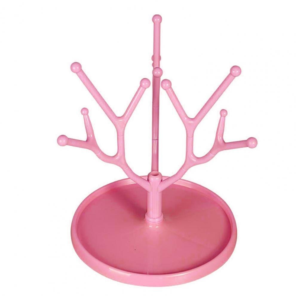 New Bottle Dry Rack biberon scarico stendini blu rosa biberon pulizia asciugatrice scolapiatti stendino: Colore rosa