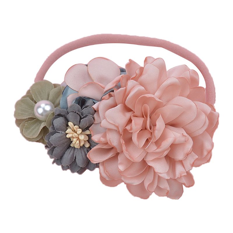 Ragazza di Fiore del bambino fascia Elastica infantile per Bambini di Stirata Dei Capelli Della fascia Del bambino Appena nato Fotografia Puntelli Copricapi Accessori: champagne