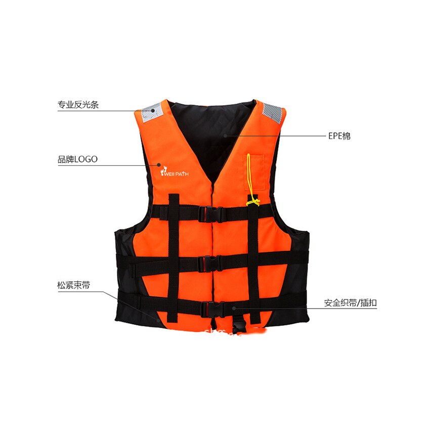 Free Logo Print Adult Unisex Fishing Drifting Life Jacket Swimwear Water Sports Surfing Life Vest Security Boating with Whistle