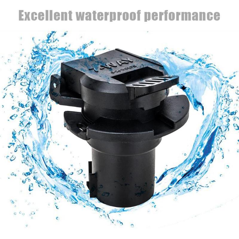 12V 7Pin Vehicle-Side Trailer Socket 7 Pin RV Blade Style Adapter Connector