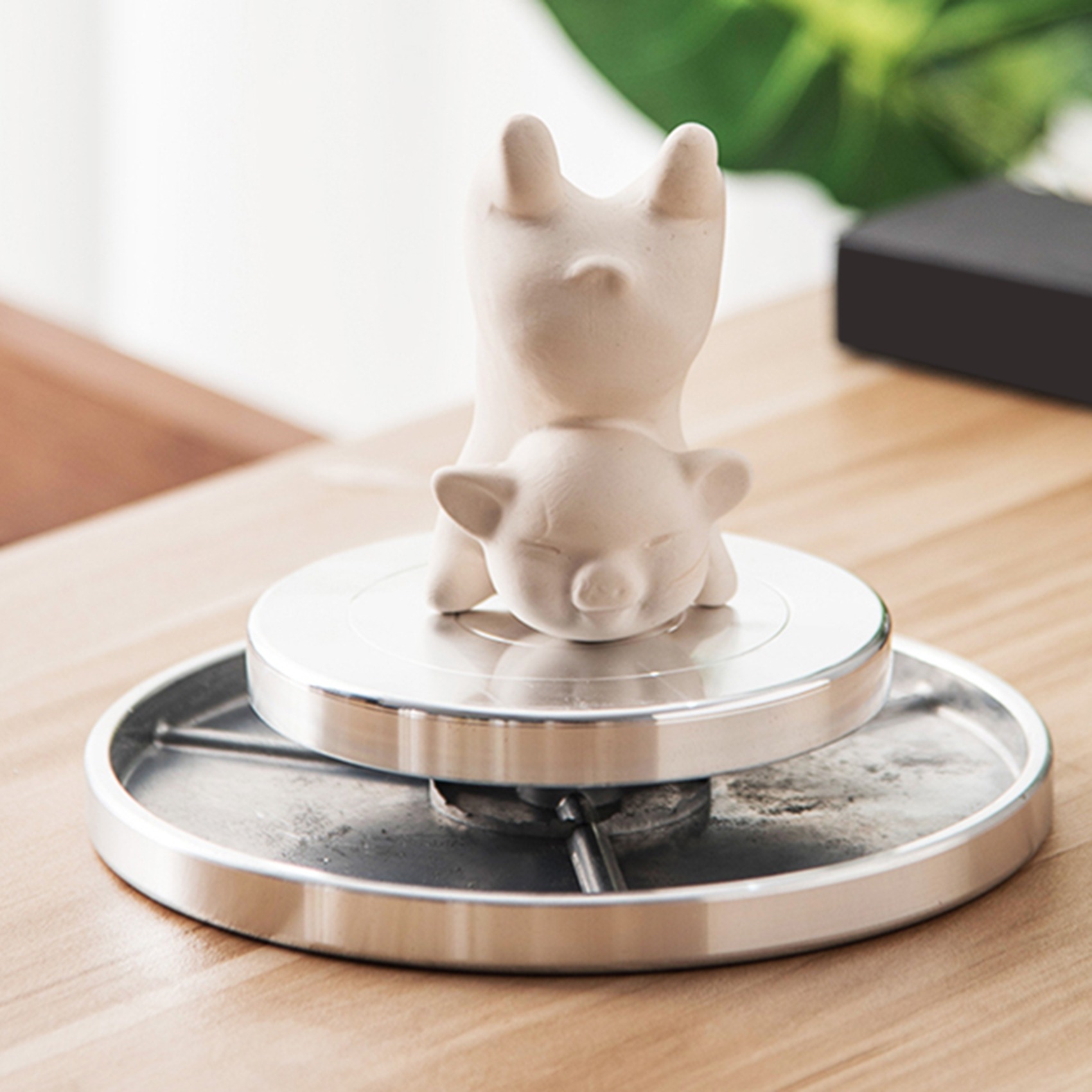 Piatto girevole in alluminio a doppia faccia da 15 cm-30 cm per piattaforma di scultura in argilla ceramica Ruota in ceramica Utensili rotanti pigri di alta qualità