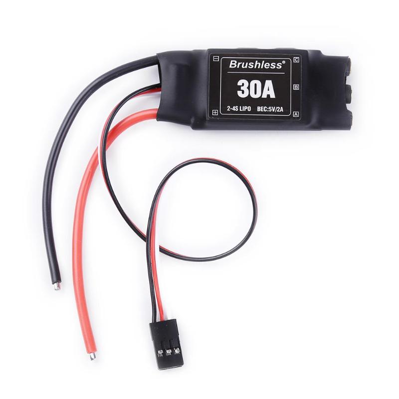 Xxd 30A Esc Rc Brushless Motor Speed Controller Voor Rc Vliegtuig Helikopter Vliegtuigen Speed Controller 2-4S Esc borstelloze Motor: 2