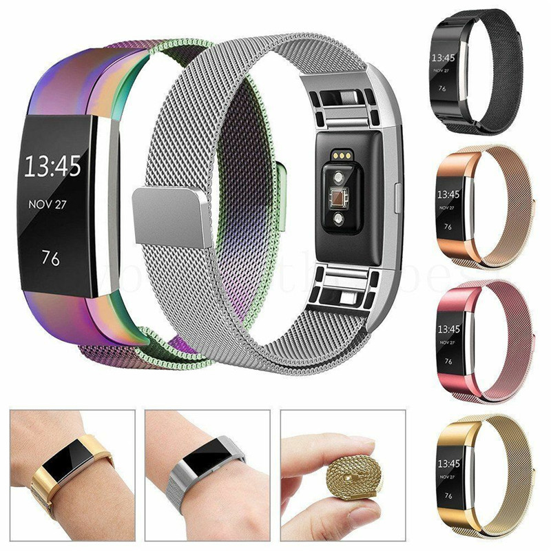 Milanese Schleife Armband für Fitbit Gebühr 2 band Ersatz armband Magnetische Schnalle Armband Fitbit Gebühr 2 Zubehör