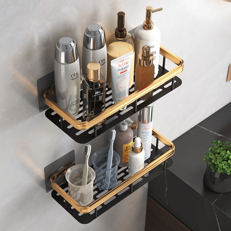 Badkamer Planken Douche Caddy Walnoot
