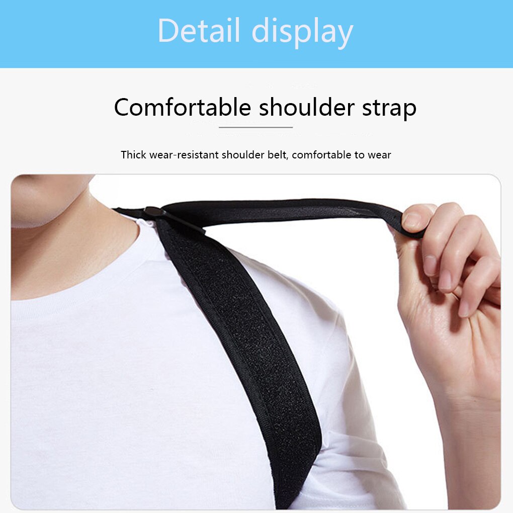 Adjustable Posture Corrector Corset - Back Support Brace For Men & Women, Neoprene, Black, Shoulder & Lumbar Pain Relief